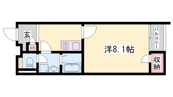 恵比須駅 徒歩11分 2階の物件間取画像